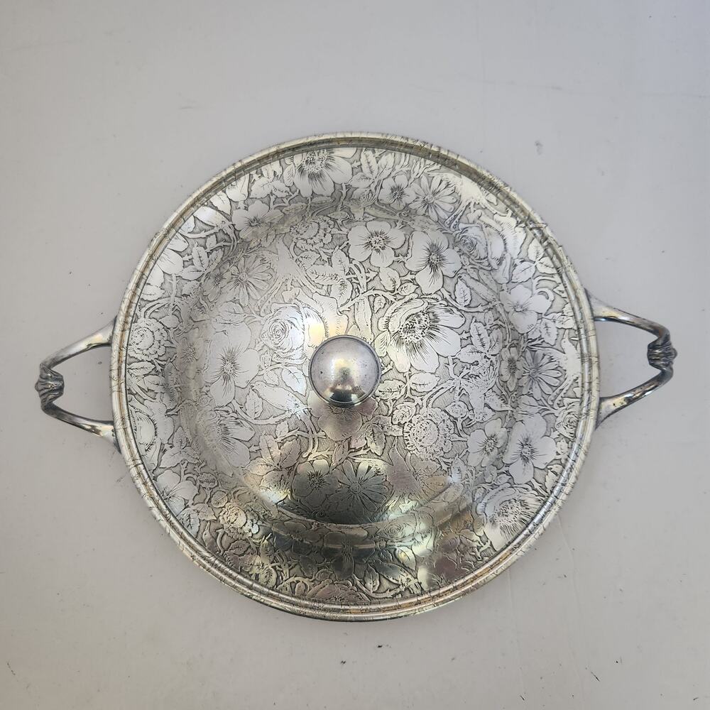 Vintage Weidlich Bros silver lidded plate/tray.